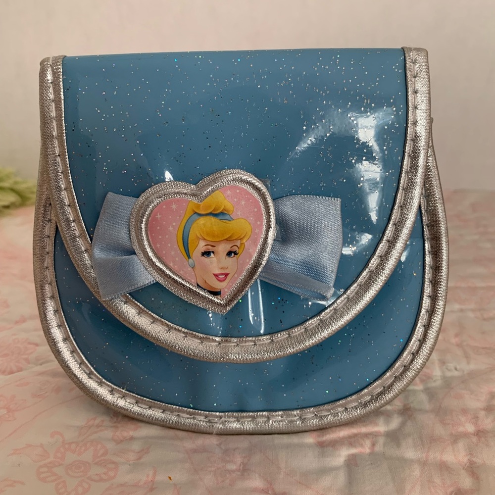 VTG Disney Princess Cinderella Purse Toy Plastic Blue Silver Children’s Dress Up - Picture 2 of 13